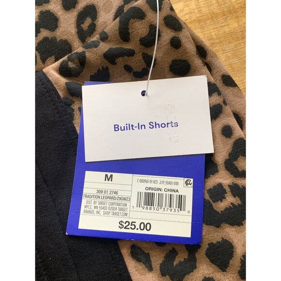 JoyLab Womens Leopard Print Athletic Wrap Skort With Built-In Shorts Medium - Picture 6 of 11